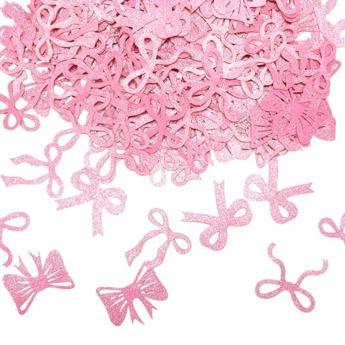 BOXOB 200stk Rosa Schleifen-Konfetti, 4 Stile Glitzerband Schleifenpapier Tischdeko für Junggesellinnenabschiede Babypartys Geburtstage Cake Smash Verlobungen Foto-Requisiten BOXOB 200stk Rosa Schleifen-Konfetti, 4 Stile Glitzerband Schleifenpapier Tischdeko für Junggesellinnenabschiede Babypartys Geburtstage Cake Smash Verlobungen Foto-Requisiten von BOXOB