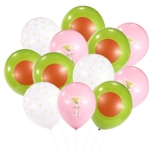 BOXOB 24stk Martini-Luftballons, 30cm Latex A Tiny Bit Older -Luftballons Olivgrün Dirty Martini-Partydekorationen Geburtstage Hochzeiten Junggesellinnenabschiede Cocktail- Themenpartys(3 Stile) von BOXOB