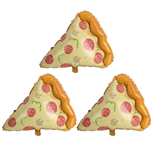 BOXOB 3 Stück Pizza Ballons, Selbstdichtende Partydekoration Ballons aus Aluminiumfolie für Geburtstage mit Pizza-Thema Babypartys und Essensfeiern Festliches Dekoratives Ballonset BOXOB 3 Stück Pizza Ballons, Selbstdichtende Partydekoration Ballons aus Aluminiumfolie für Geburtstage mit Pizza-Thema Babypartys und Essensfeiern Festliches Dekoratives Ballonset von BOXOB