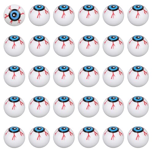 BOXOB 30 STK Halloween Augäpfel, 3cm Gruselige Kunststoffaugen Halloween Dekoration für Gruselpartys Spukhaus Dekorationen Cosplay Horror Requisiten von BOXOB