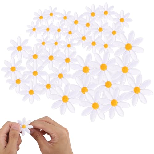 BOXOB 40stk Bügelflicken Gänseblümchen, Stickflicken Gänseblümchen Dekorative Applikation in 4 Größen DIY Blumen Stickerei Applikation für Kleidung Taschen Hüte Jeans Mädchen und Frauen BOXOB 40stk Bügelflicken Gänseblümchen, Stickflicken Gänseblümchen Dekorative Applikation in 4 Größen DIY Blumen Stickerei Applikation für Kleidung Taschen Hüte Jeans Mädchen und Frauen von BOXOB
