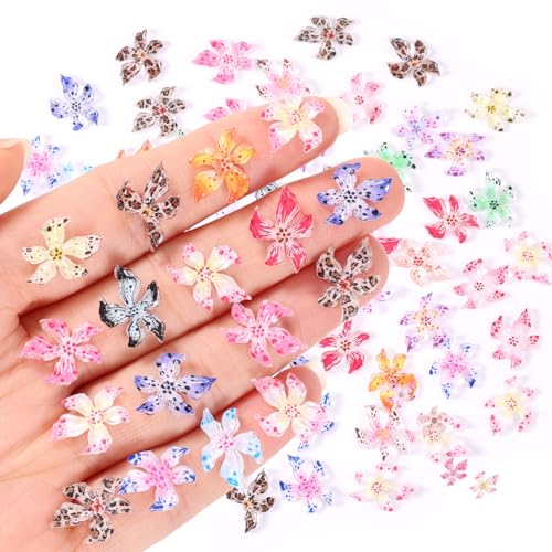 BOXOB 60stk 3d Nagel Charms Blumen, Harz -Hawaii-Blumen-Nagelschmuck Bunte Blumenkunst-Aufkleber Nagelkunst-Dekoration für Frauen BOXOB 60stk 3d Nagel Charms Blumen, Harz -Hawaii-Blumen-Nagelschmuck Bunte Blumenkunst-Aufkleber Nagelkunst-Dekoration für Frauen von BOXOB