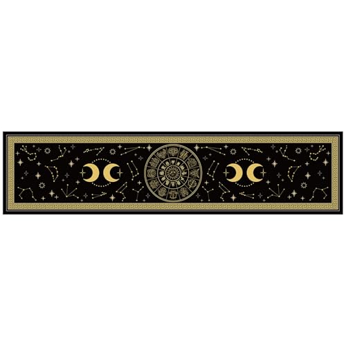 BOXOB Hexen Altartuch, 41,5x182cm Tarot-Tischtuch mit Sternzeichen Mond und Sonne Wahrsagetuch für Wicca-Altar Heidnische Zeremonie Spirituelle Praxis BOXOB Hexen Altartuch, 41,5x182cm Tarot-Tischtuch mit Sternzeichen Mond und Sonne Wahrsagetuch für Wicca-Altar Heidnische Zeremonie Spirituelle Praxis von BOXOB