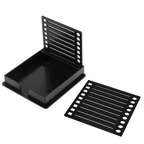 Haftnotiz-Schablone, Notizhalter mit Linienkasten-Zeichenvorlage Selbstklebender Notizblock-Maker Notizblock-Organizer für Schreibtisch Büro Zuhause Schulbedarf (Schwarz) von BOXOB