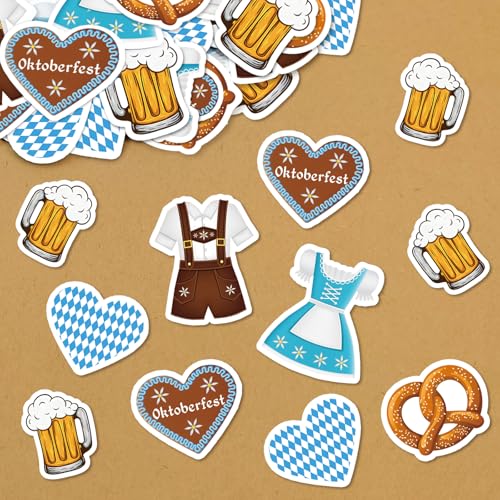 66 Stück Streudeko Oktoberfest, Oktoberfest Deko mit Klebepunkten, Dirnd Lederhose Bier Brezel Herz, Bayrische Party Dekoration, Deko Oktoberfest 66 Stück Streudeko Oktoberfest, Oktoberfest Deko mit Klebepunkten, Dirnd Lederhose Bier Brezel Herz, Bayrische Party Dekoration, Deko Oktoberfest von BOYATONG