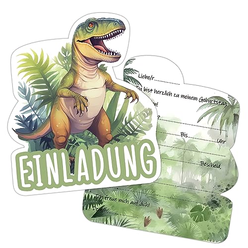 BOYATONG 12 Einladungskarten Kindergeburtstag Junge, Dino Einladungskarten Kindergeburtstag Jungen, Dinosaurier Geburtstagseinladungen Jungen für Dino Party Dinosaurier Mottoparty BOYATONG 12 Einladungskarten Kindergeburtstag Junge, Dino Einladungskarten Kindergeburtstag Jungen, Dinosaurier Geburtstagseinladungen Jungen für Dino Party Dinosaurier Mottoparty von BOYATONG