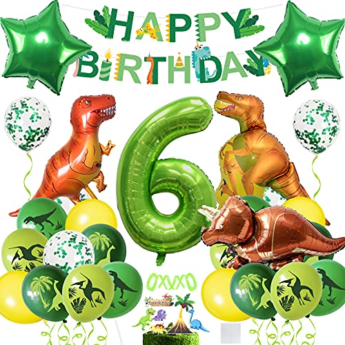 Dinosaurier Geburstagdeko Kit,Dino Luftballons Geburtstag 6 Jahr, Riesen Folienballon Zahl 6,Geburtstag 6 Jahr Junge,Dino Ballons Geburtstag Deko,Dino Kindergeburtstag Deko Dinosaurier Geburstagdeko Kit,Dino Luftballons Geburtstag 6 Jahr, Riesen Folienballon Zahl 6,Geburtstag 6 Jahr Junge,Dino Ballons Geburtstag Deko,Dino Kindergeburtstag Deko von BOYATONG