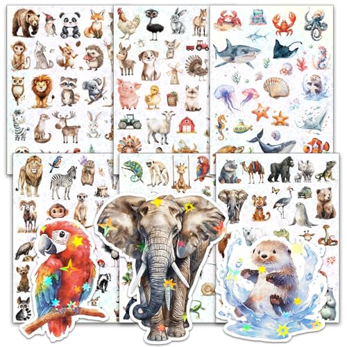 Glitzer Sticker Tiere 6pcs, Sticker Kinder Waldtiere, Wasserfeste Glitzer Aufkleber Herbst, Belohnungssticker Einschulung für Kinder Wasserbecher Scrapbooking Fotoalbum Glitzer Sticker Tiere 6pcs, Sticker Kinder Waldtiere, Wasserfeste Glitzer Aufkleber Herbst, Belohnungssticker Einschulung für Kinder Wasserbecher Scrapbooking Fotoalbum von BOYATONG