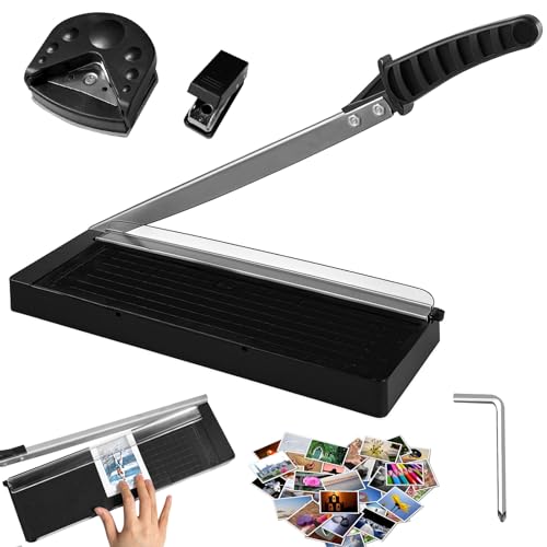 BOYIFEIJIE Papierschneider A4 Kompakt, Papierschneidemaschine, Hebelschneider Manuell Schneidemaschine, Papier Schneidegerät, Paper Cutter, Für bis zu 8 Blätter A4-B7 (80g/m²), für Papier Fotos von BOYIFEIJIE