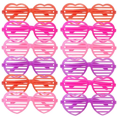 12pcs Shutter Shades Brille,6 Farben Shutter Brille 80er Shutter Mode Neon Farbe Shutter Shades Brille für Fotozubehör,Partygeschenke,80er Party,Fasching,Halloween Party 12pcs Shutter Shades Brille,6 Farben Shutter Brille 80er Shutter Mode Neon Farbe Shutter Shades Brille für Fotozubehör,Partygeschenke,80er Party,Fasching,Halloween Party von BOZILY