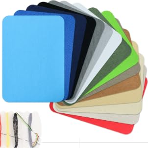30 Stück Flicken zum Aufbügeln Set mit Nähkit - 10 Farben (je 3 Stück), 10.5x7.5cm - Stärkster Kleber für Jeans, Uniformen & DIY - Patches Selbst Gestalten von BOZILY