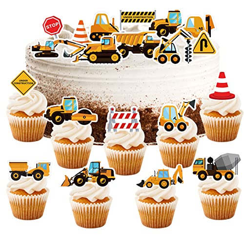 BOZILY 64 Stück Baufahrzeug Cupcake Topper, Bagger Kuchendeko Auto, BAU Thema Cupcake Topper LKW Bagger Kuchen Picks Dekorationen für Jungen Kinder Geburtstagstorte Party Favors Supplies… BOZILY 64 Stück Baufahrzeug Cupcake Topper, Bagger Kuchendeko Auto, BAU Thema Cupcake Topper LKW Bagger Kuchen Picks Dekorationen für Jungen Kinder Geburtstagstorte Party Favors Supplies… von BOZILY