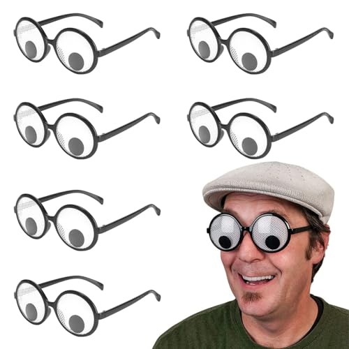 BOZILY 6 Stück Schütteln Kulleraugen Brille Riesige Kullerbrille Lustige Schüttelaugen Brille Lustiges Kostüm Zubehör für Halloween Erwachsene Kinder Party Gastgeschenke BOZILY 6 Stück Schütteln Kulleraugen Brille Riesige Kullerbrille Lustige Schüttelaugen Brille Lustiges Kostüm Zubehör für Halloween Erwachsene Kinder Party Gastgeschenke von BOZILY