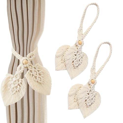 BOZILY Vorhang Raffhalter 2 Stück,Vintage Drapery Tiebacks Tassel Holder Blätter,Gardinenhalter Raffhalter,Boho Curtain Tiebacks für Dekoration von Wohnzimmer, Büro und Schlafzimmer BOZILY Vorhang Raffhalter 2 Stück,Vintage Drapery Tiebacks Tassel Holder Blätter,Gardinenhalter Raffhalter,Boho Curtain Tiebacks für Dekoration von Wohnzimmer, Büro und Schlafzimmer von BOZILY