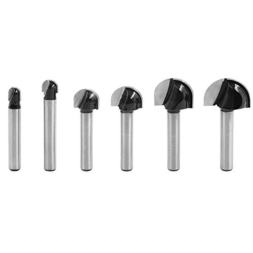 BOZONLI 6 tlg 6 mm Schaft Oberfräse Hohlkehlfräser, Rund Nase Fräser Holzbearbeitung Fräser 6,35mm /8mm /12,7mm /16mm /19mm /22mm BOZONLI 6 tlg 6 mm Schaft Oberfräse Hohlkehlfräser, Rund Nase Fräser Holzbearbeitung Fräser 6,35mm /8mm /12,7mm /16mm /19mm /22mm von BOZONLI