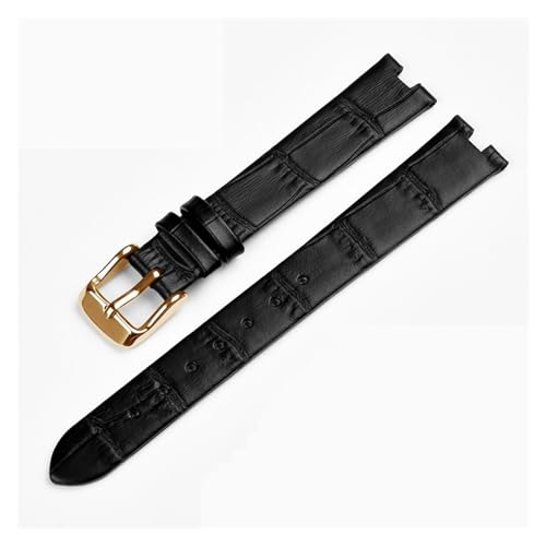 for Rado Crystal for Coupole Echtes Leder Uhrenarmband R2285415 Männliche und weibliche Kerbe Uhrenarmband Schmetterlingsschnalle 14 18 (Color : Coal Black, Size : 18mm-6mm) von BOtizr