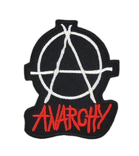 Anarchy Aufnäher zum aufbügeln Bügelbild Aufbügler Bügelflicken Punk Anarchie Patch Größe 5,8 x 7,2 cm von BP BRAUNERT PATCHES