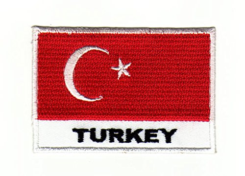 Flagge Türkei Turkey Aufnäher zum aufbügeln Bügelbild Aufbügler Bügelflicken Patch Größe 7,3 x 4,9 cm von BP BRAUNERT PATCHES