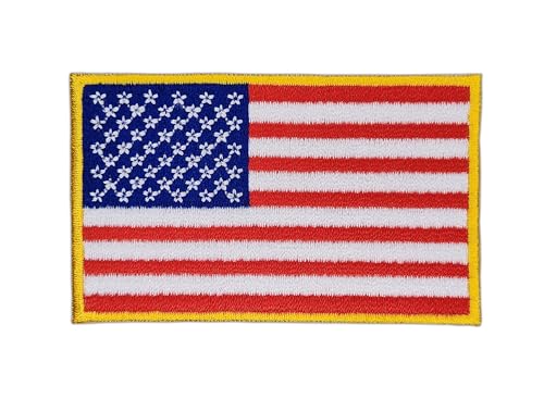 Flagge USA Amerika Aufnäher zum aufbügeln oder aufnähen Bügelbild Aufbügler für Kleidung gestickter Bügelpatch Applikation Vereinigte Staaten Patch Größe 8,2 x 5,0 cm Flagge USA Amerika Aufnäher zum aufbügeln oder aufnähen Bügelbild Aufbügler für Kleidung gestickter Bügelpatch Applikation Vereinigte Staaten Patch Größe 8,2 x 5,0 cm von BP BRAUNERT PATCHES