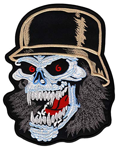 Großer Rückenpatch Werwolf mit Stahlhelm – 18,6 x 23,8 cm – Gestickter Aufnäher Biker Rückenaufnäher Totenkopf Schädel Patch Backpatch für Motorradjacken Kutten Lederwesten – Hochwertige Stickerei Großer Rückenpatch Werwolf mit Stahlhelm – 18,6 x 23,8 cm – Gestickter Aufnäher Biker Rückenaufnäher Totenkopf Schädel Patch Backpatch für Motorradjacken Kutten Lederwesten – Hochwertige Stickerei von BP BRAUNERT PATCHES
