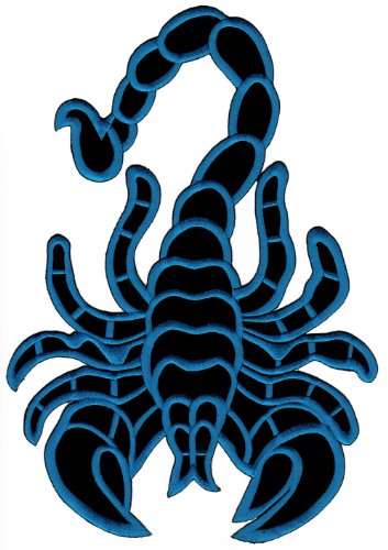 Großer Skorpion Rückenpatch Blau – 19,6 x 28 cm – Gestickter Aufnäher für Biker, Rückenaufnäher, XXL Flicken, Scorpion Patch Backpatch für Motorradjacken, Kutten, Lederwesten – Hochwertige Stickerei Großer Skorpion Rückenpatch Blau – 19,6 x 28 cm – Gestickter Aufnäher für Biker, Rückenaufnäher, XXL Flicken, Scorpion Patch Backpatch für Motorradjacken, Kutten, Lederwesten – Hochwertige Stickerei von BP BRAUNERT PATCHES