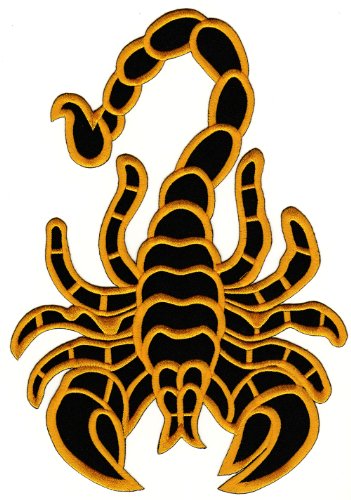 Großer Skorpion Rückenpatch Gelb – 19,6 x 28 cm – Gestickter Aufnäher für Biker, Rückenaufnäher, XXL Flicken, Scorpion Patch Backpatch für Motorradjacken, Kutten, Lederwesten – Hochwertige Stickerei Großer Skorpion Rückenpatch Gelb – 19,6 x 28 cm – Gestickter Aufnäher für Biker, Rückenaufnäher, XXL Flicken, Scorpion Patch Backpatch für Motorradjacken, Kutten, Lederwesten – Hochwertige Stickerei von BP BRAUNERT PATCHES