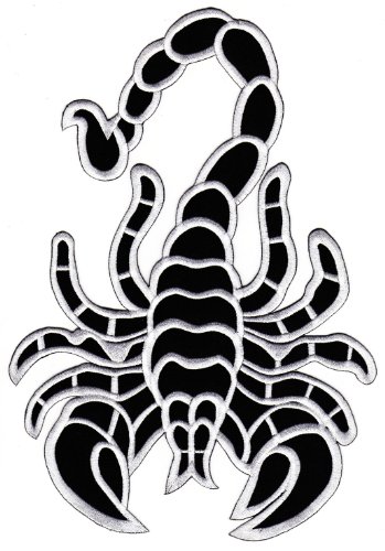 Großer Skorpion Rückenpatch Weiß – 19,6 x 28 cm – Gestickter Aufnäher für Biker, Rückenaufnäher, XXL Flicken, Scorpion Patch Backpatch für Motorradjacken, Kutten, Lederwesten – Hochwertige Stickerei Großer Skorpion Rückenpatch Weiß – 19,6 x 28 cm – Gestickter Aufnäher für Biker, Rückenaufnäher, XXL Flicken, Scorpion Patch Backpatch für Motorradjacken, Kutten, Lederwesten – Hochwertige Stickerei von BP BRAUNERT PATCHES