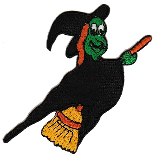 Hexe auf Besen Gestickt Aufnäher zum aufbügeln oder aufnähen Bügelbild Bügelpatch Aufbügler für Kleidung Bügelflicken Applikation Halloween Kostüm Karneval Fasching Patch Größe 7,2 x 7,5 cm Hexe auf Besen Gestickt Aufnäher zum aufbügeln oder aufnähen Bügelbild Bügelpatch Aufbügler für Kleidung Bügelflicken Applikation Halloween Kostüm Karneval Fasching Patch Größe 7,2 x 7,5 cm von BP BRAUNERT PATCHES