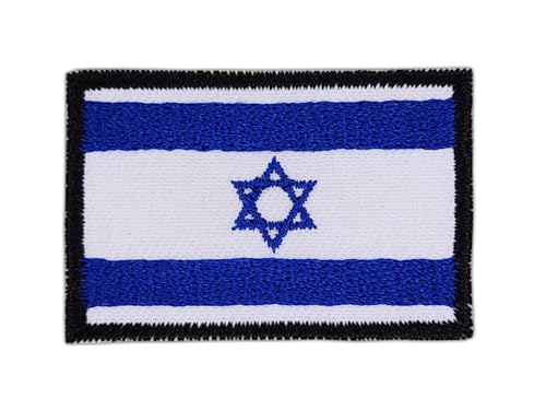 Israel Flagge klein Aufnäher zum aufbügeln Bügelbild Aufbügler Bügelflicken Patch Größe 4,5 x 3,0 cm von BP BRAUNERT PATCHES