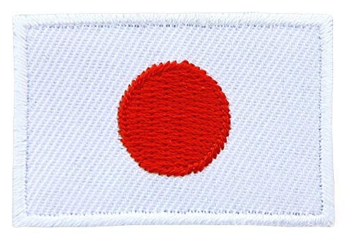 Japan Flagge klein Aufnäher zum aufbügeln Bügelbild Aufbügler Bügelflicken Patch Größe 4,5 x 3,0 cm von BP BRAUNERT PATCHES
