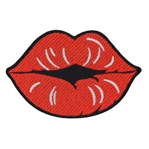Kussmund Mund Rot Kuss Lippen Aufnäher zum aufbügeln oder aufnähen Bügelbild Aufbügler für Kleidung gestickter Bügelpatch Applikation Patch Größe 8,2 x 5,4 cm Kussmund Mund Rot Kuss Lippen Aufnäher zum aufbügeln oder aufnähen Bügelbild Aufbügler für Kleidung gestickter Bügelpatch Applikation Patch Größe 8,2 x 5,4 cm von BP BRAUNERT PATCHES