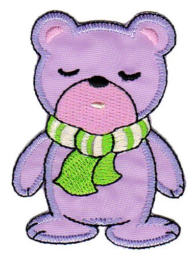 Lila Bär mit Schal Aufnäher zum aufbügeln oder aufnähen Bügelbild Aufbügler für Kleidung gestickter Bügelpatch Applikation Patch Größe 5,0 x 6,8 cm Lila Bär mit Schal Aufnäher zum aufbügeln oder aufnähen Bügelbild Aufbügler für Kleidung gestickter Bügelpatch Applikation Patch Größe 5,0 x 6,8 cm von BP BRAUNERT PATCHES