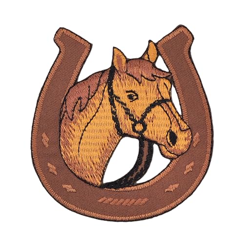 Pferd Hufeisen Aufnäher zum aufbügeln oder aufnähen Bügelbild Aufbügler für Kleidung gestickter Bügelflicken Applikation Reiten Bauernhof Patch Größe 7,0 x 7,7 cm Pferd Hufeisen Aufnäher zum aufbügeln oder aufnähen Bügelbild Aufbügler für Kleidung gestickter Bügelflicken Applikation Reiten Bauernhof Patch Größe 7,0 x 7,7 cm von BP BRAUNERT PATCHES
