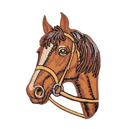 Pferd Kopf Braun Aufnäher zum aufbügeln oder aufnähen Bügelbild Aufbügler für Kleidung gestickter Bügelpatch Applikation Reiten Bauernhof Patch Größe 6,0 x 8,4 cm Pferd Kopf Braun Aufnäher zum aufbügeln oder aufnähen Bügelbild Aufbügler für Kleidung gestickter Bügelpatch Applikation Reiten Bauernhof Patch Größe 6,0 x 8,4 cm von BP BRAUNERT PATCHES