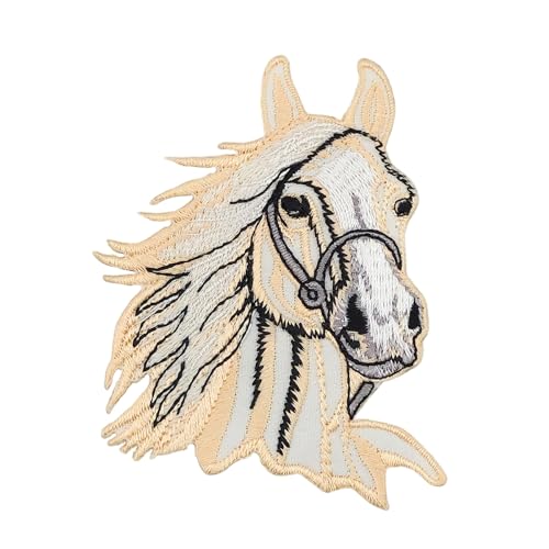 Pferd Kopf Gelb Reiten Aufnäher zum aufbügeln oder aufnähen Bügelbild Aufbügler für Kleidung gestickter Bügelflicken Applikation Patch Größe 6,5 x 8,3 cm Pferd Kopf Gelb Reiten Aufnäher zum aufbügeln oder aufnähen Bügelbild Aufbügler für Kleidung gestickter Bügelflicken Applikation Patch Größe 6,5 x 8,3 cm von BP BRAUNERT PATCHES