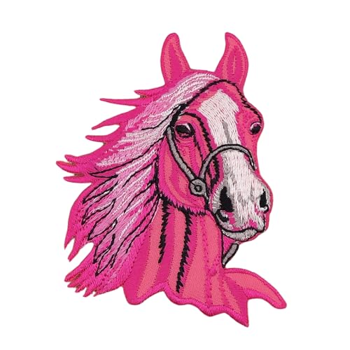 Pferd Kopf Rosa Reiten Aufnäher zum aufbügeln oder aufnähen Bügelbild Aufbügler für Kleidung gestickter Bügelflicken Applikation Patch Größe 6,5 x 8,3 cm Pferd Kopf Rosa Reiten Aufnäher zum aufbügeln oder aufnähen Bügelbild Aufbügler für Kleidung gestickter Bügelflicken Applikation Patch Größe 6,5 x 8,3 cm von BP BRAUNERT PATCHES