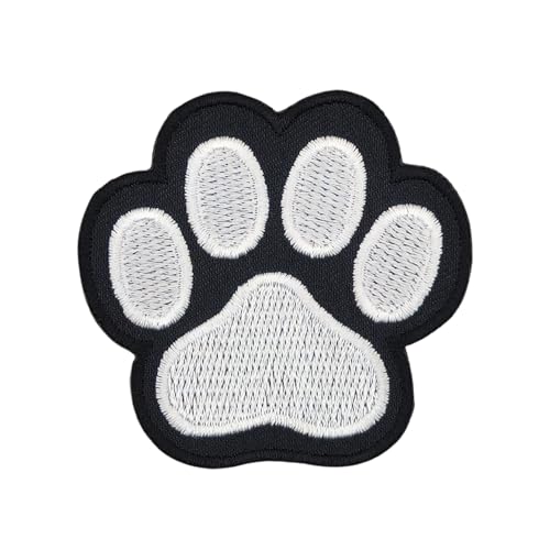 Pfote Schwarz Weiß Aufnäher zum aufbügeln oder aufnähen Bügelbild Tatze Hund Katze Bügelpatch Aufbügler für Kleidung gestickter Bügelflicken Applikation Patch Größe 6,1 x 5,8 cm Pfote Schwarz Weiß Aufnäher zum aufbügeln oder aufnähen Bügelbild Tatze Hund Katze Bügelpatch Aufbügler für Kleidung gestickter Bügelflicken Applikation Patch Größe 6,1 x 5,8 cm von BP BRAUNERT PATCHES
