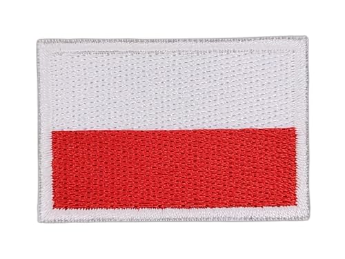 Polen Aufnäher zum aufbügeln oder aufnähen Bügelbild Aufbügler für Kleidung gestickter Bügelflicken Applikation Patch Größe 4,5 x 3,0 cm von BP BRAUNERT PATCHES