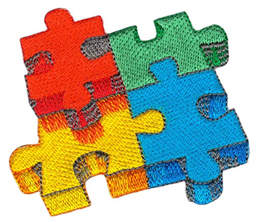 Puzzle Aufnäher zum aufbügeln Bügelbild Aufbügler Bügelflicken Applikation Patch Größe 6,2 x 7,0 cm von BP BRAUNERT PATCHES