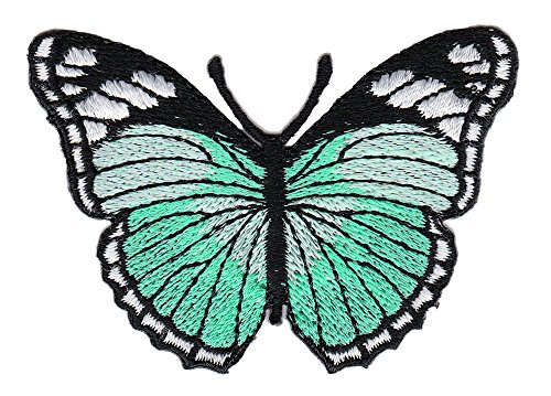 Schmetterling Türkis Aufnäher zum aufbügeln oder aufnähen Bügelbild Aufbügler für Kleidung gestickter Bügelflicken Falter Butterfly Applikation Patch Größe 7,5 x 5,3 cm Schmetterling Türkis Aufnäher zum aufbügeln oder aufnähen Bügelbild Aufbügler für Kleidung gestickter Bügelflicken Falter Butterfly Applikation Patch Größe 7,5 x 5,3 cm von BP BRAUNERT PATCHES