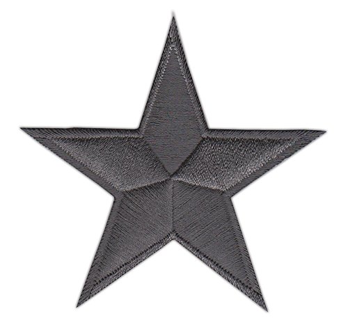 Stern Grau Aufnäher zum aufbügeln oder aufnähen Bügelbild Aufbügler für Kleidung gestickter Bügelpatch Applikation Star Patch Größe 9 x 9 cm Stern Grau Aufnäher zum aufbügeln oder aufnähen Bügelbild Aufbügler für Kleidung gestickter Bügelpatch Applikation Star Patch Größe 9 x 9 cm von BP BRAUNERT PATCHES
