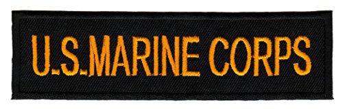 U.S. Marine Corps Abzeichen Aufnäher zum aufbügeln Bügelbild Aufbügler Bügelflicken Patch Größe 12,5 x 3,5 cm von BP BRAUNERT PATCHES