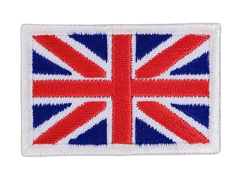 UK Flagge Großbritannien klein Aufnäher zum aufbügeln Bügelbild Aufbügler Bügelflicken Union Jack Patch Größe 4,5 x 3,0 cm von BP BRAUNERT PATCHES