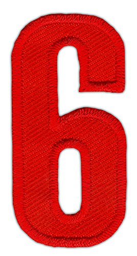 Ziffer 6 Rot Aufnäher zum aufbügeln oder aufnähen Bügelbild Blume Aufbügler für Kleidung gestickter Bügelflicken Applikation Nummer Zahl Sechs Patch Größe 2,5 x 5,0 cm Ziffer 6 Rot Aufnäher zum aufbügeln oder aufnähen Bügelbild Blume Aufbügler für Kleidung gestickter Bügelflicken Applikation Nummer Zahl Sechs Patch Größe 2,5 x 5,0 cm von BP BRAUNERT PATCHES