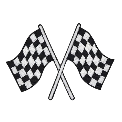 Zielflagge Schwarz Weiß Kariert Flagge Aufnäher zum aufbügeln oder aufnähen Bügelbild Aufbügler für Kleidung gestickter Bügelpatch Applikation Rennsport Patch Größe 9,5 x 6,8 cm Zielflagge Schwarz Weiß Kariert Flagge Aufnäher zum aufbügeln oder aufnähen Bügelbild Aufbügler für Kleidung gestickter Bügelpatch Applikation Rennsport Patch Größe 9,5 x 6,8 cm von BP BRAUNERT PATCHES