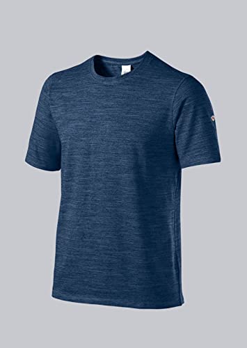 BP 1714-235-110-4XL Unisex-T-Shirts, Space-Dye-Stoff, 1/2 Ärmel, Rundhals, 170,00 g/m² Stoffmischung mit Stretch, Weltraum-Blau, 4XL von BP