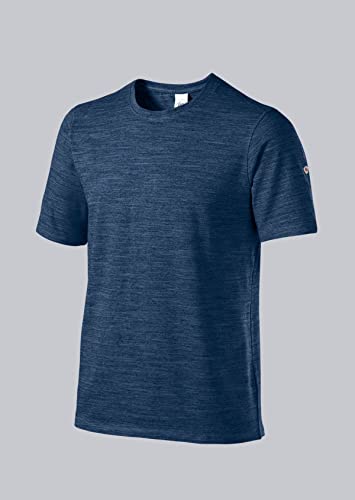 BP 1714-235-110-XS Unisex-T-Shirts, Space-Dye-Stoff, 1/2 Ärmel, Rundhals, 170,00 g/m² Stoffmischung mit Stretch, Weltraum-Blau, XS von BP