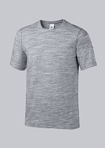 BP 1714-235-21-L Unisex-T-Shirts, Space-Dye-Stoff, 1/2 Ärmel, Rundhals, 170,00 g/m² Stoffmischung mit Stretch, Weltraum-Weiß, L von BP