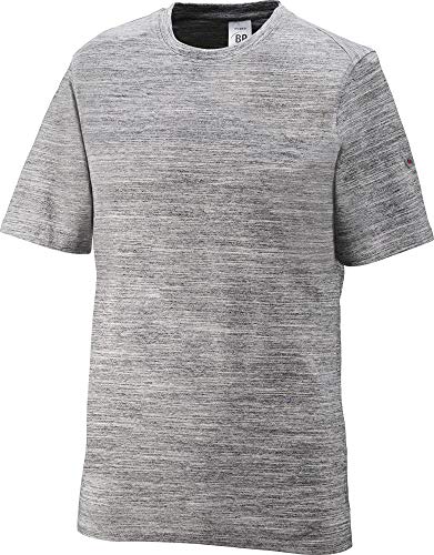 BP 1714-235-21-L Unisex-T-Shirts, Space-Dye-Stoff, 1/2 Ärmel, Rundhals, 170,00 g/m² Stoffmischung mit Stretch, Weltraum-Weiß, L von BP