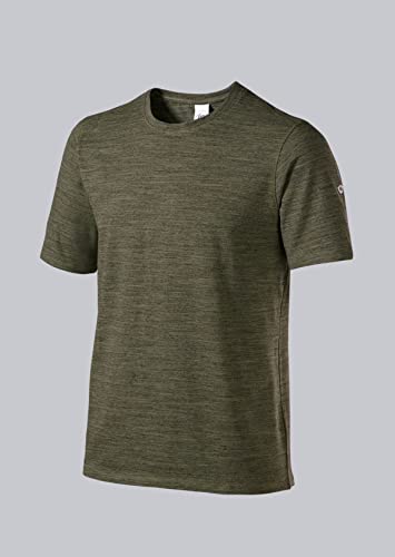 BP 1714-235-73-3XL Unisex-T-Shirts, Space-Dye-Stoff, 1/2 Ärmel, Rundhals, 170,00 g/m² Stoffmischung mit Stretch, Weltraum-Olive, 3XL von BP